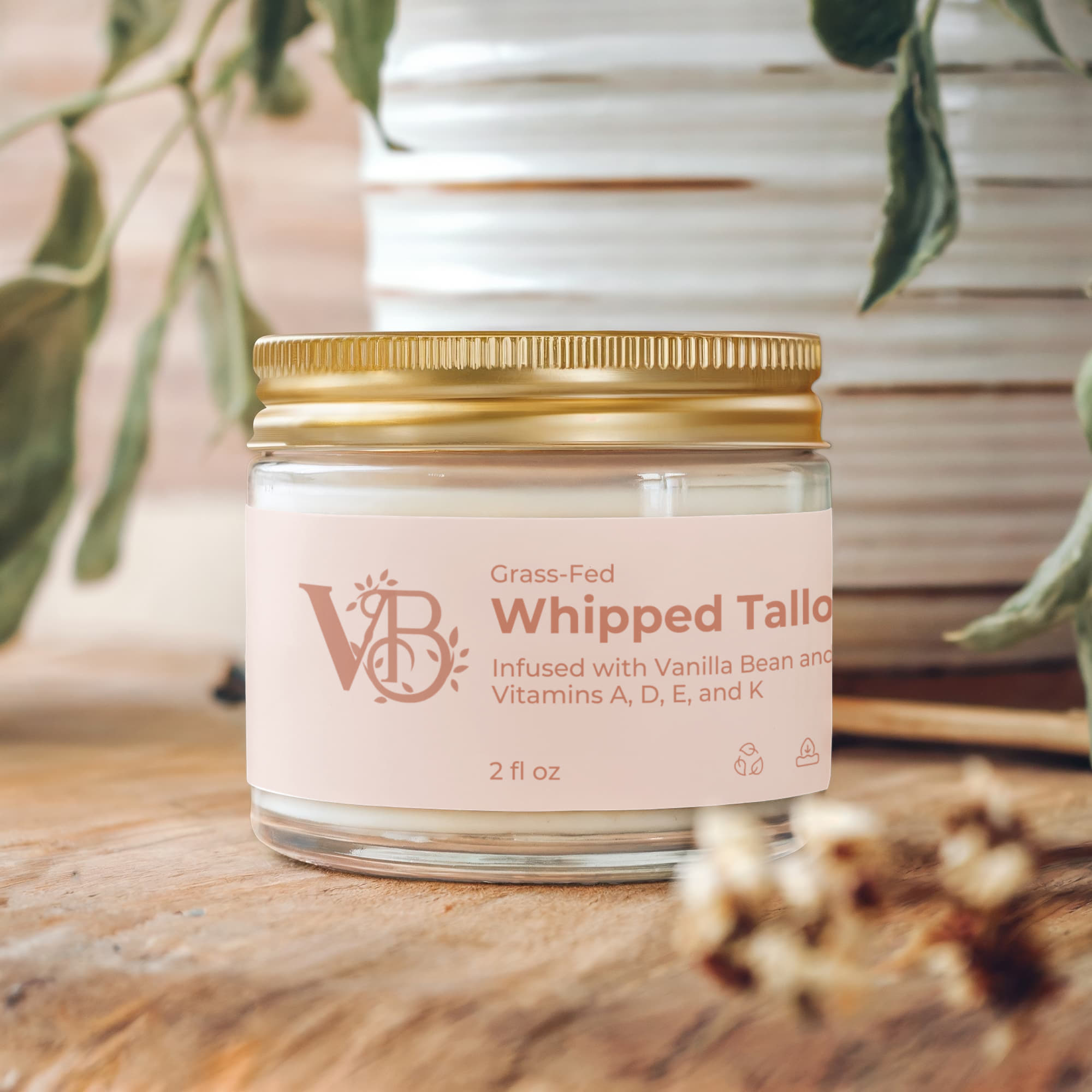 Whipped Grass-Fed Tallow Balm with Vanilla Bean